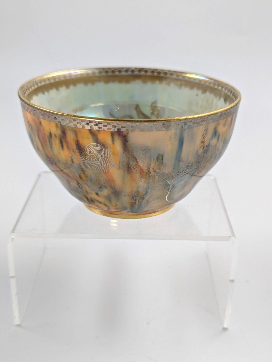 Daisy Makeig-jones, Wedgwood, Fudog Bowl With Lustre, C. 1920-photo-3