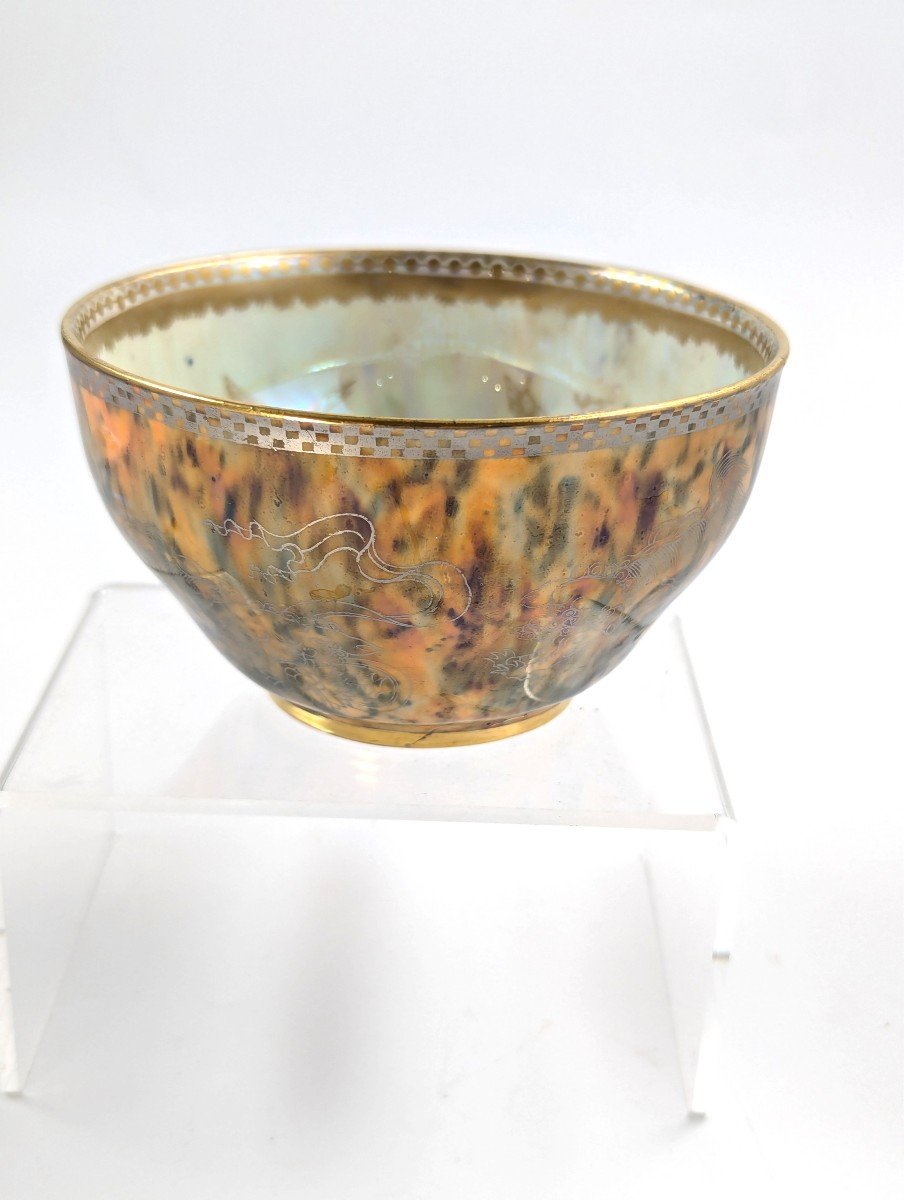 Daisy Makeig-jones, Wedgwood, Fudog Bowl With Lustre, C. 1920-photo-2