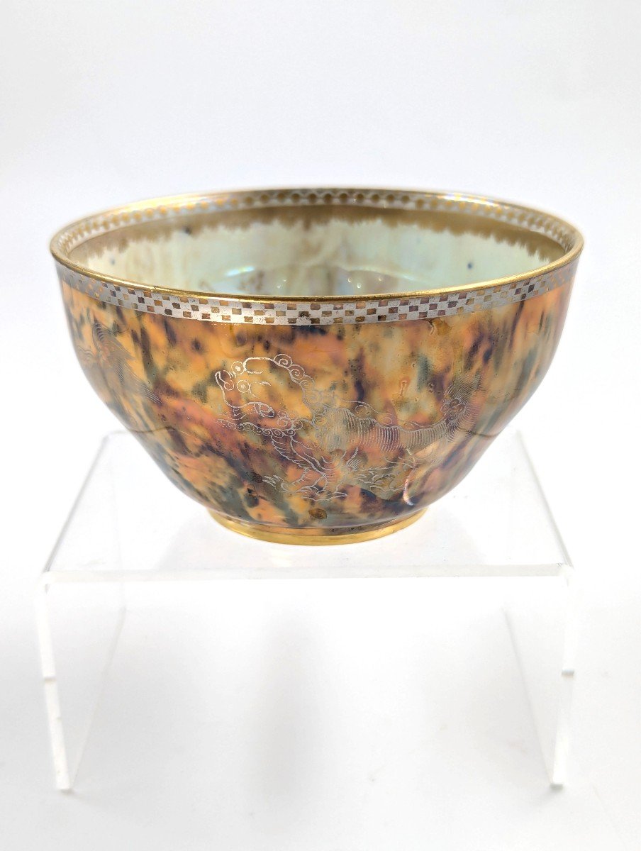 Daisy Makeig-jones, Wedgwood, Fudog Bowl With Lustre, C. 1920