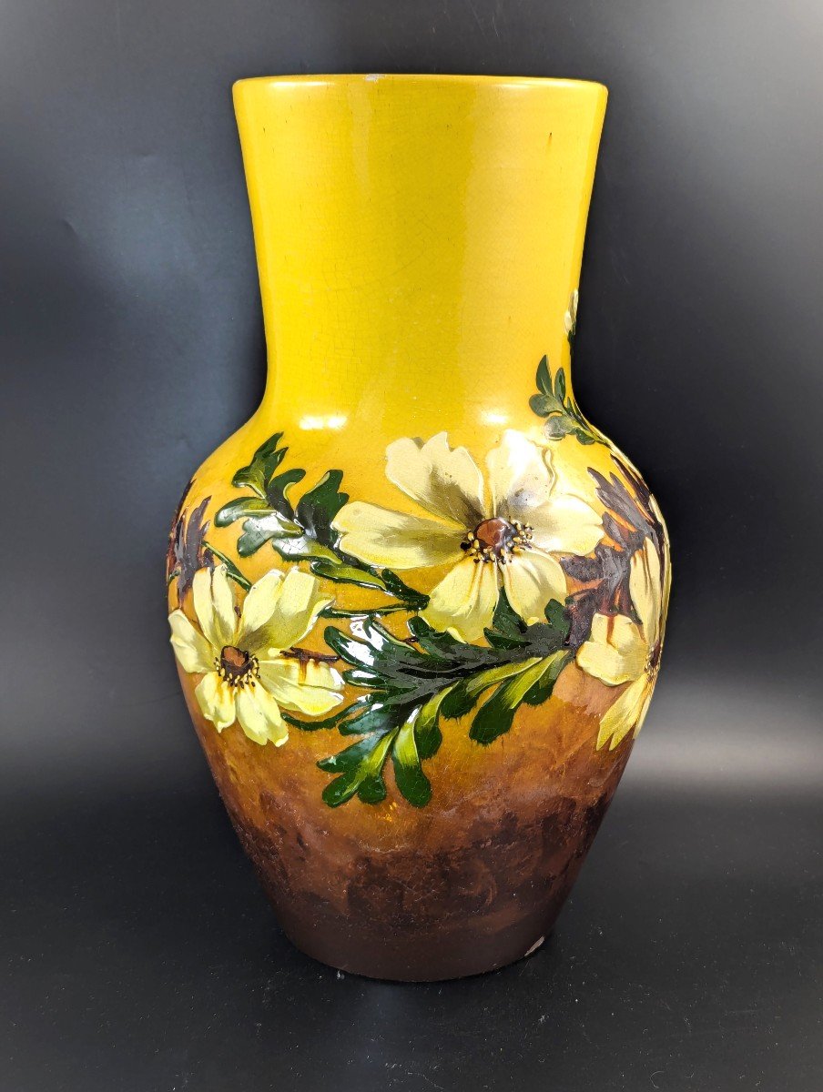 Vase En Faïence De Burmantofts, Vers 1890, Grand Et Rare-photo-3