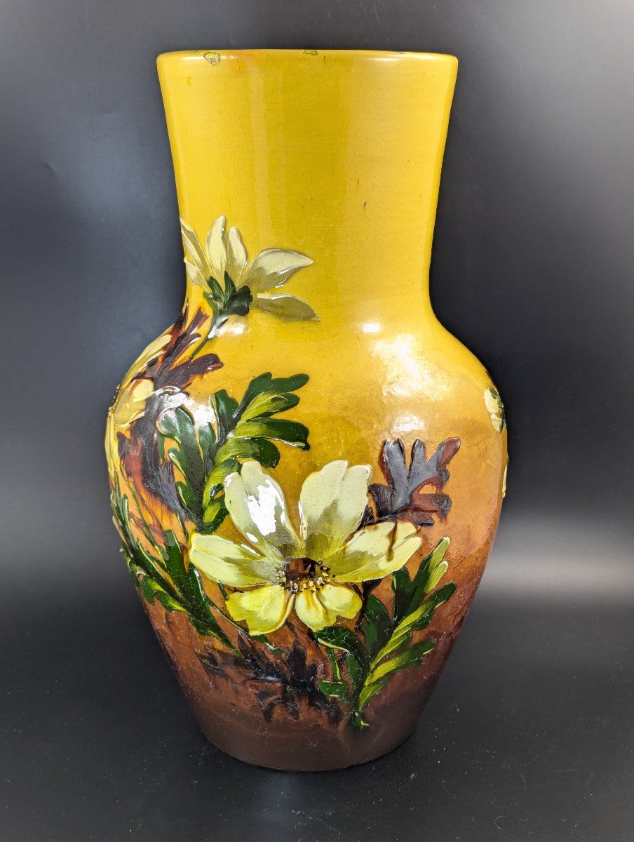 Vase En Faïence De Burmantofts, Vers 1890, Grand Et Rare-photo-2