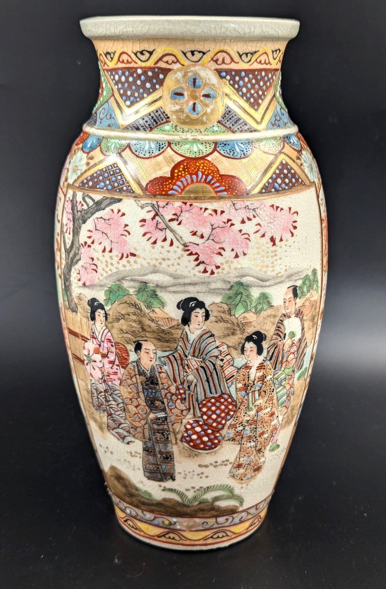 Vase Ancien De Hotoda, Satsuma, Période Meiji (1868-1912)-photo-4