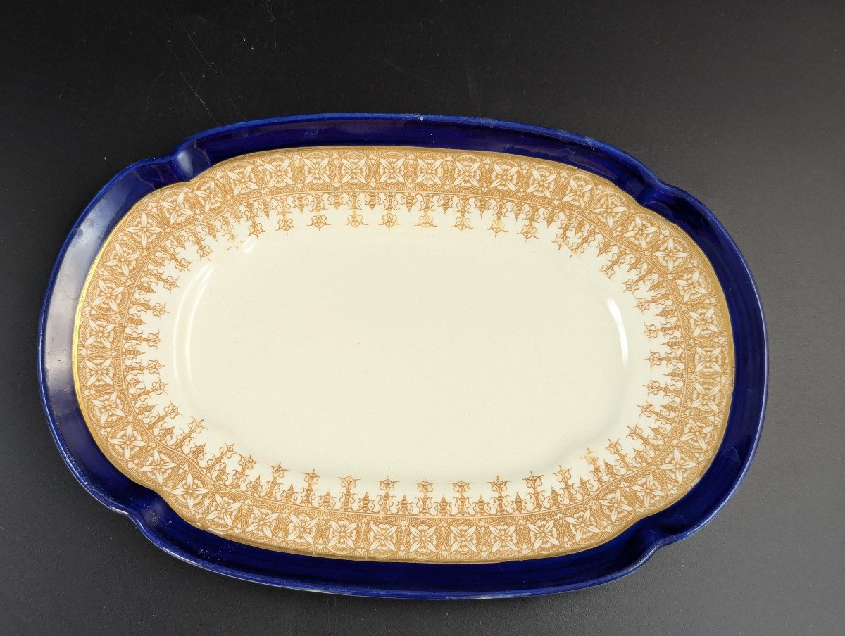 Ancienne Saucière En Verre De Royal Worcester, Avec Sous-plat, Vers 1899.-photo-3