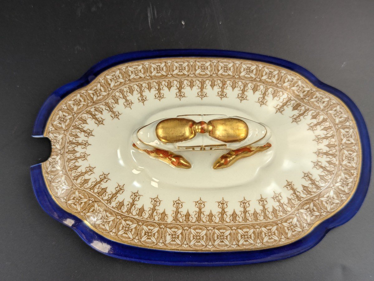 Ancienne Saucière En Verre De Royal Worcester, Avec Sous-plat, Vers 1899.-photo-5