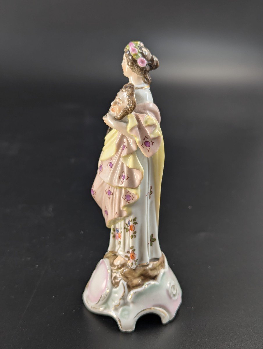 Ancienne Triebner Ens & Eckert , Volkstedt ,figurine De Judith,19ème Siècle.-photo-2