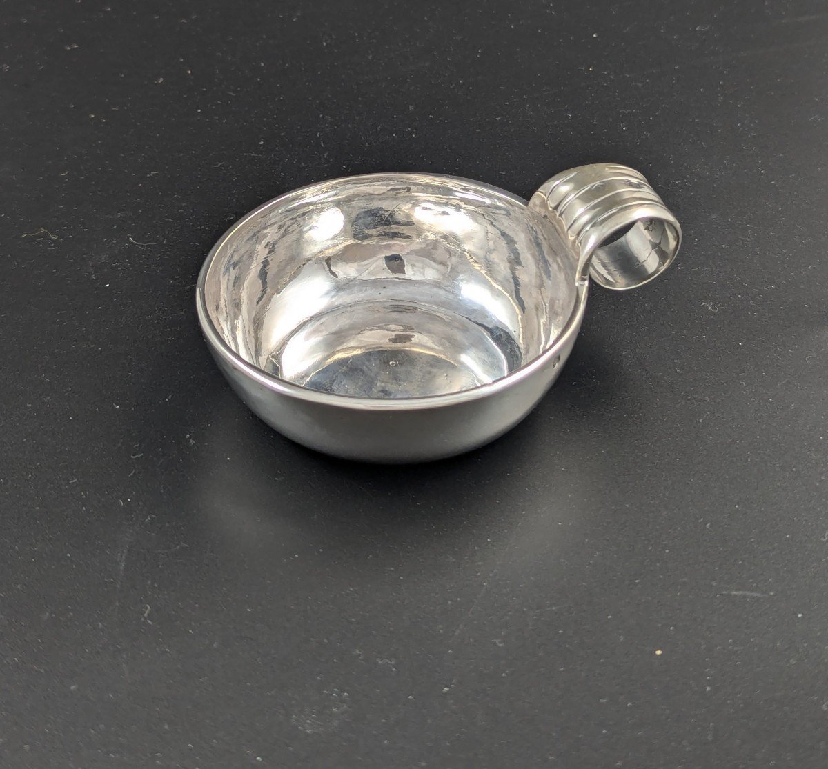 Antique French Wine Taster (tastevin) In Sterling Silver, 18th Century