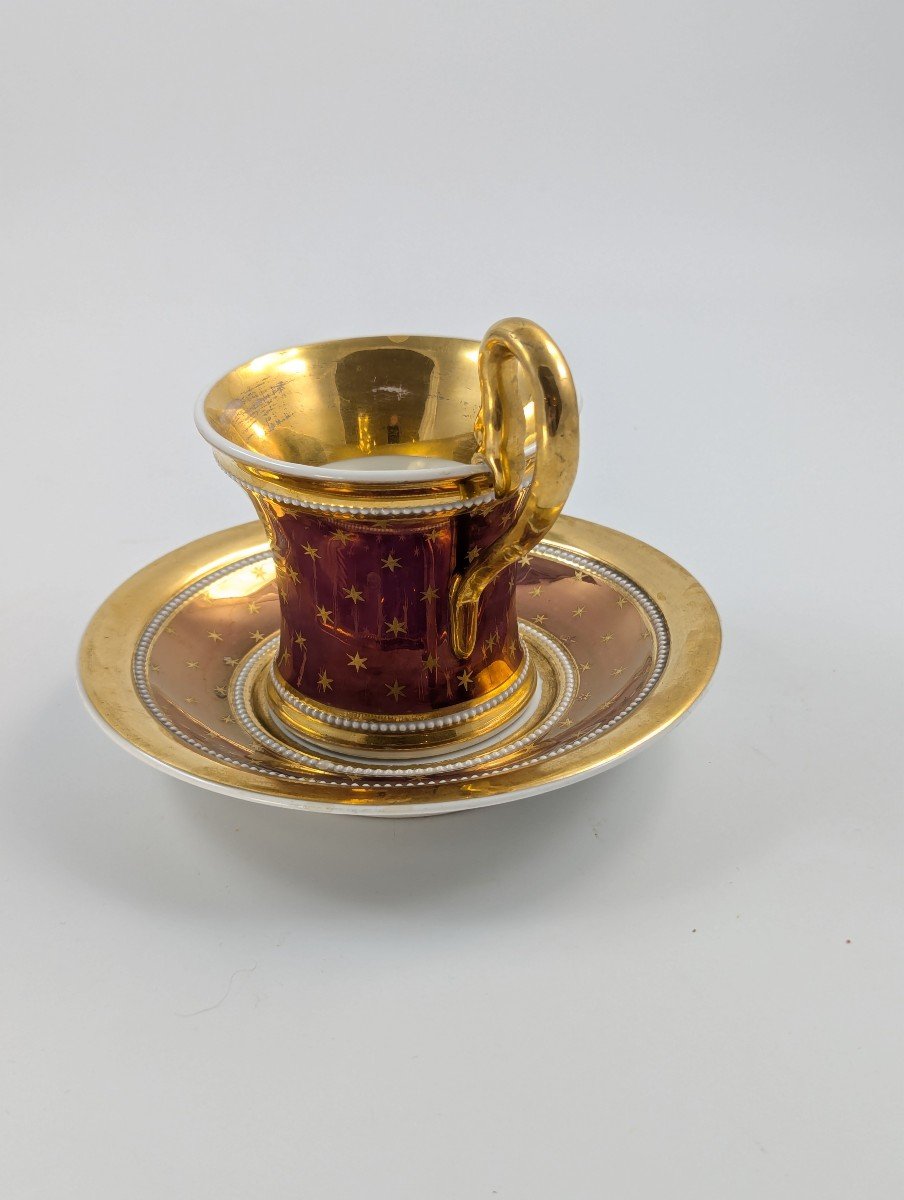 Ancienne Tasse Et Soucoupe En Porcelaine Peinte à La Main Kpm Berlin, Allemagne, Vers 1800-photo-2