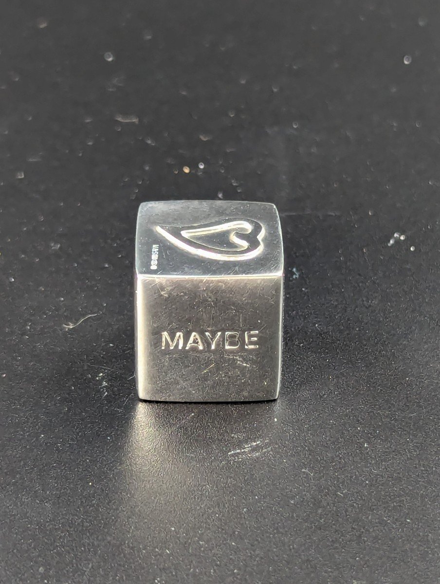 Sterling Silver Novelty Game Decision-making Dice