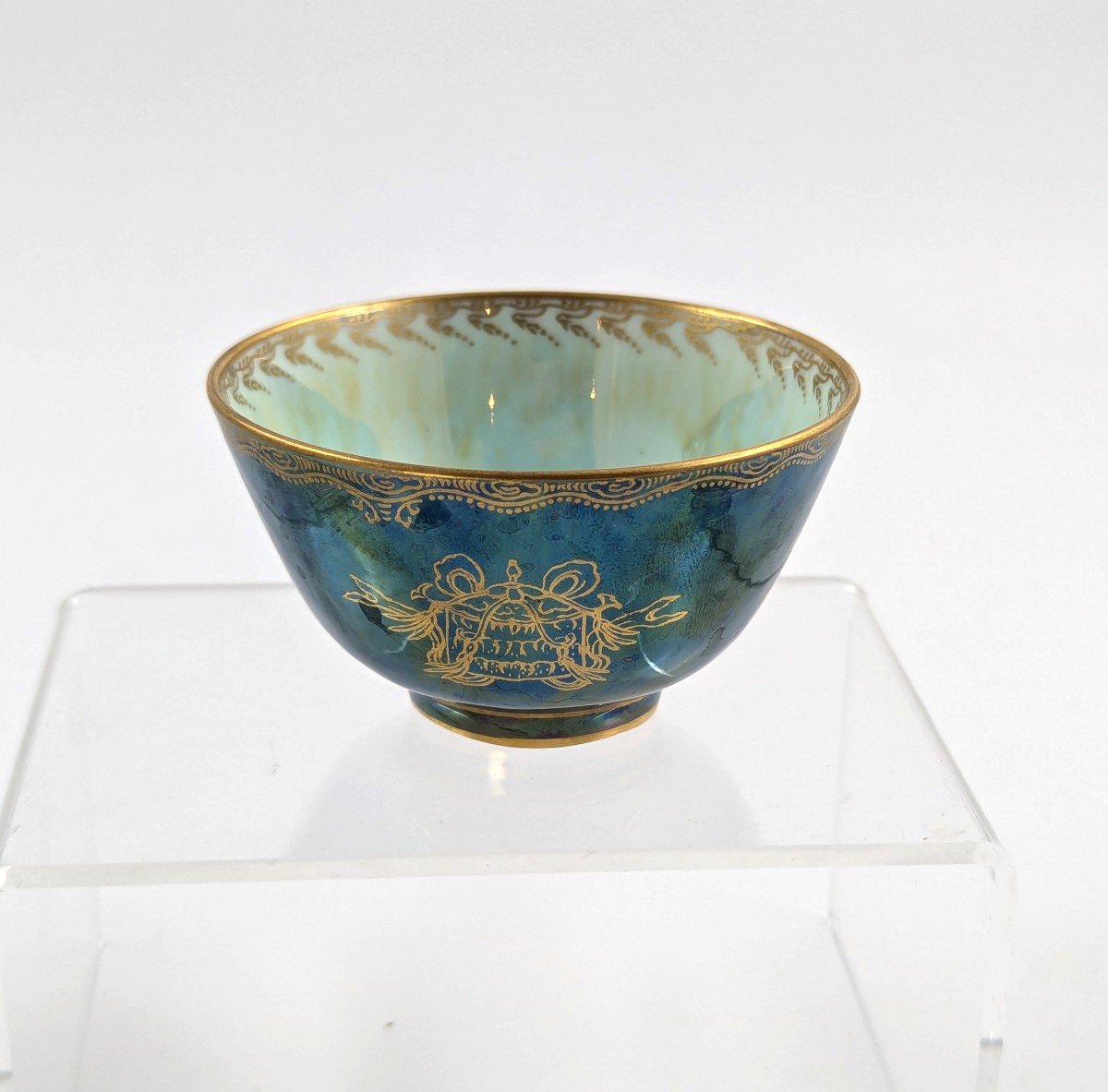 Daisy Makeig-jones Mottled Blue Lustre Bowl, Wedgwood, C. 1915