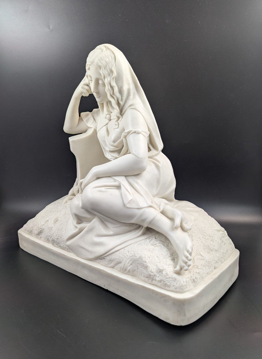 William Boyton Kirk, Parian Figurine "evangeline," Worcester, C. 1853.-photo-2