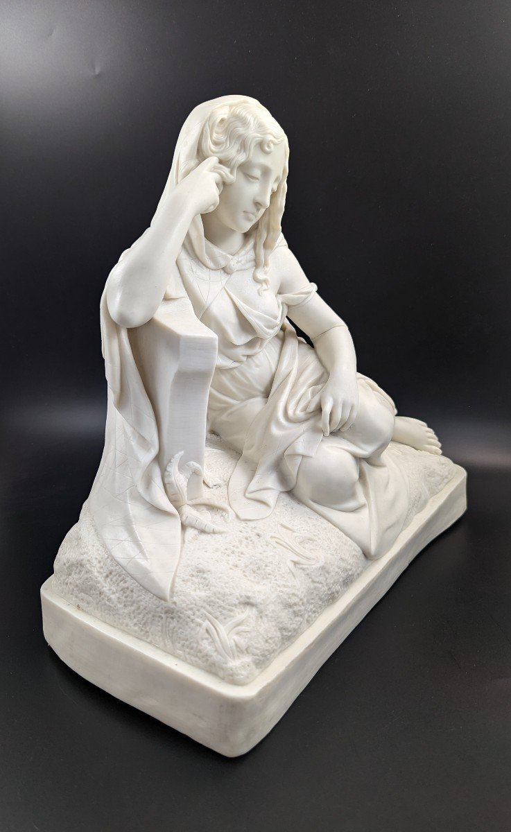 William Boyton Kirk, Parian Figurine "evangeline," Worcester, C. 1853.-photo-3