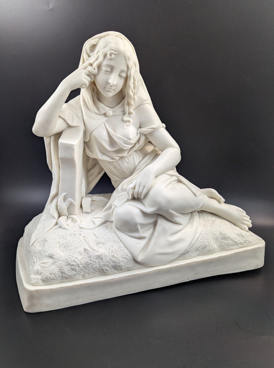 William Boyton Kirk, Parian Figurine "evangeline," Worcester, C. 1853.-photo-4