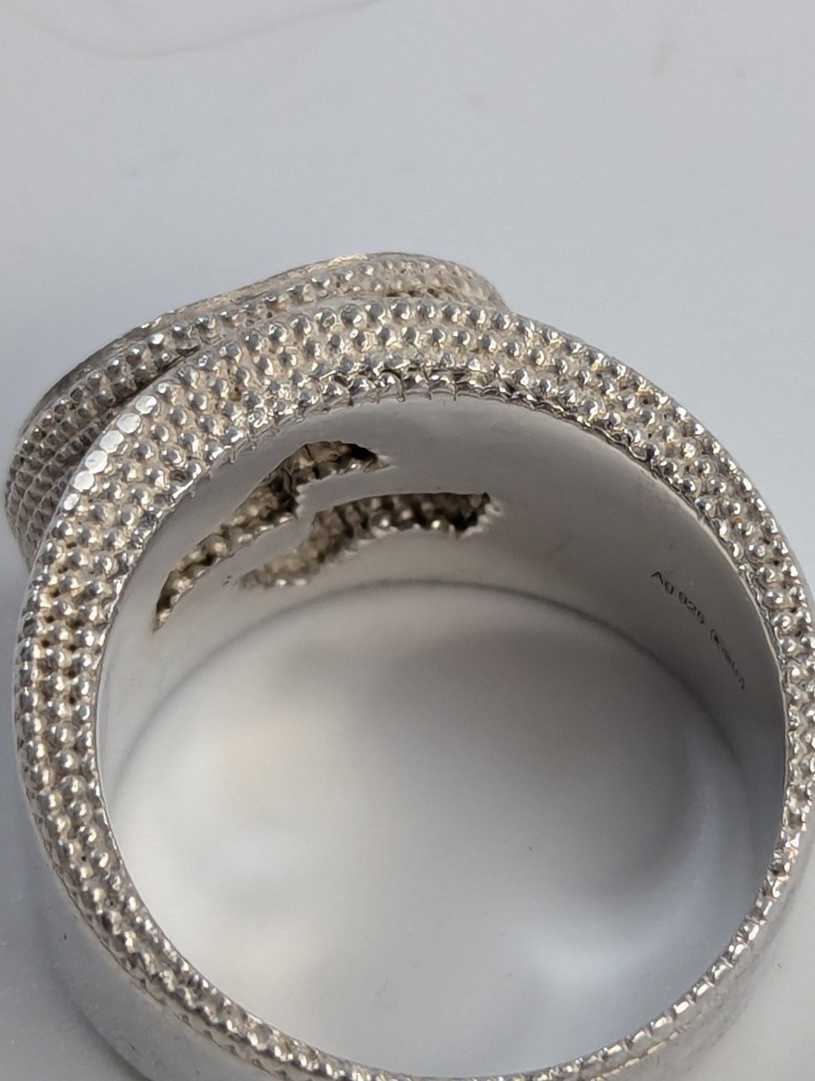 Gucci Interlocking G Ring, Silver-photo-3