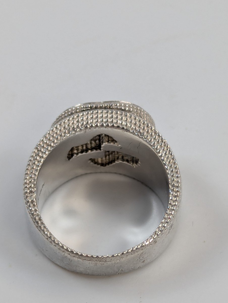 Gucci Interlocking G Ring, Silver-photo-6