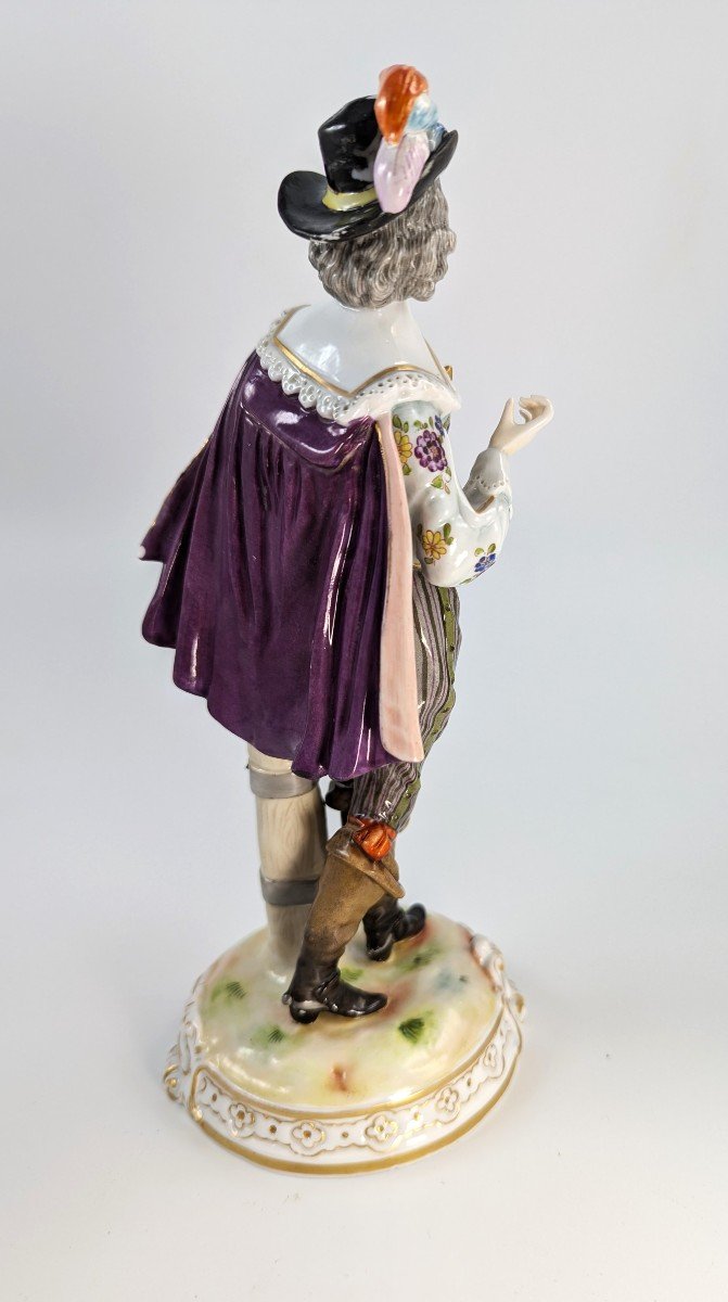 Antique Porcelain Figurine, Hand-painted, 19th Century-photo-4