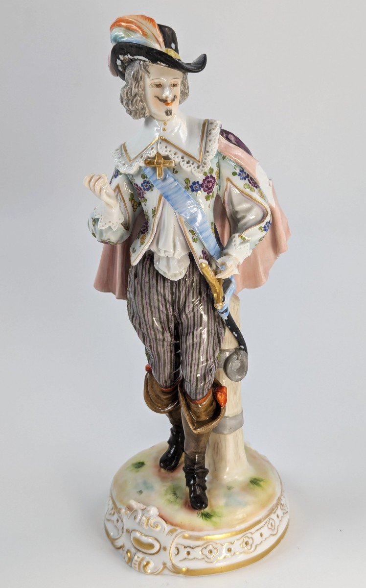 Antique Porcelain Figurine, Hand-painted, 19th Century