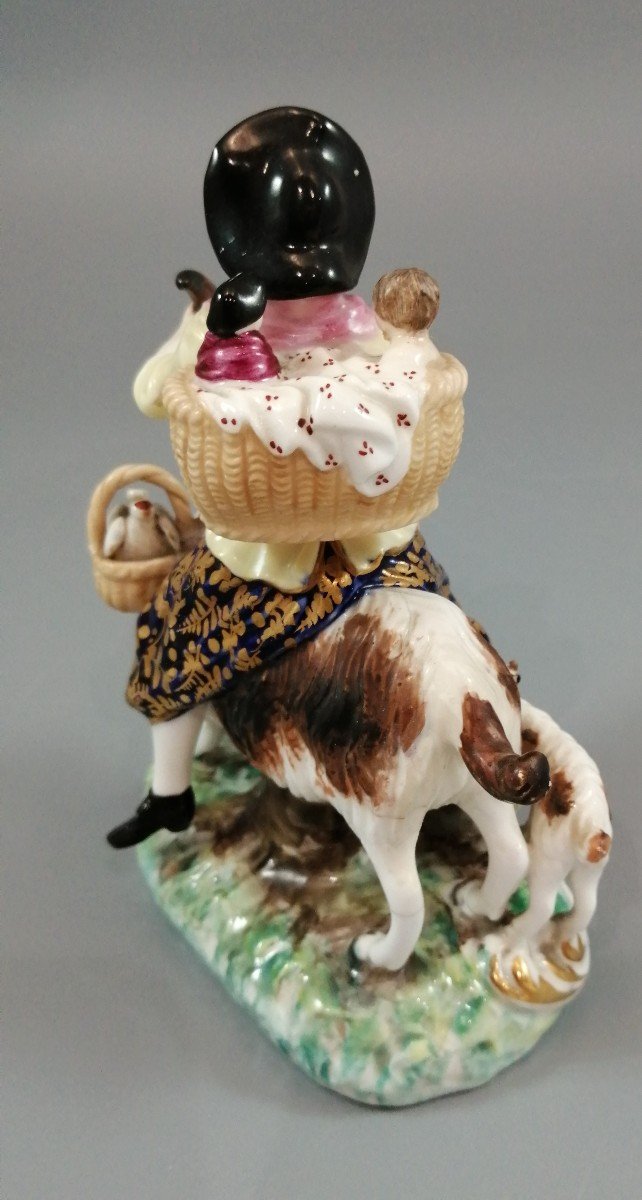 Derby Figurines Of The Welch Tailor And His Wife, C.1870.-photo-7