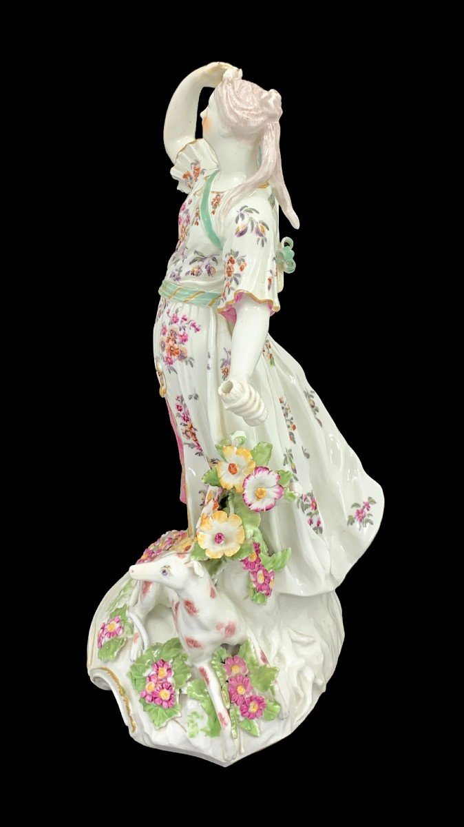 Figurine De Diane En Porcelaine Tendre, William Duesbury & Co, Vers 1765-photo-2