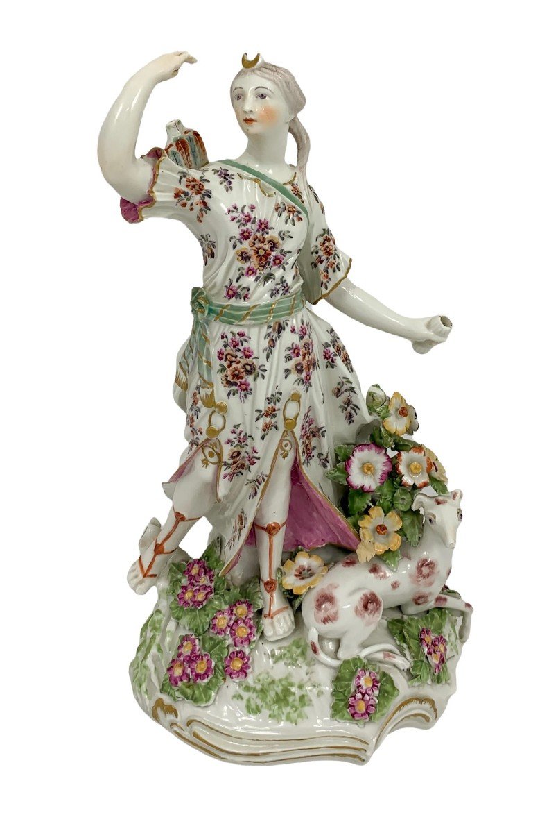 Figurine De Diane En Porcelaine Tendre, William Duesbury & Co, Vers 1765