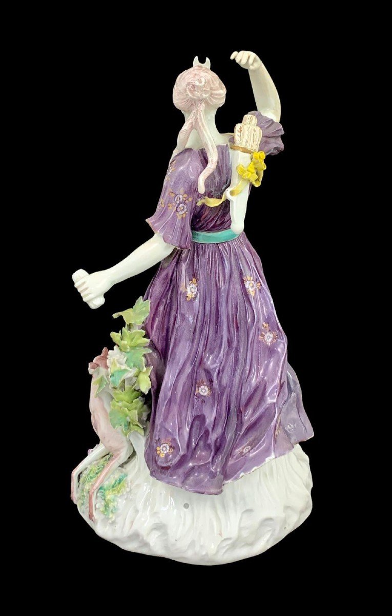 Figurine De Diana En Porcelaine Tendre De Derby, Période Patch, William Dusbury & Co, Ca.-photo-3