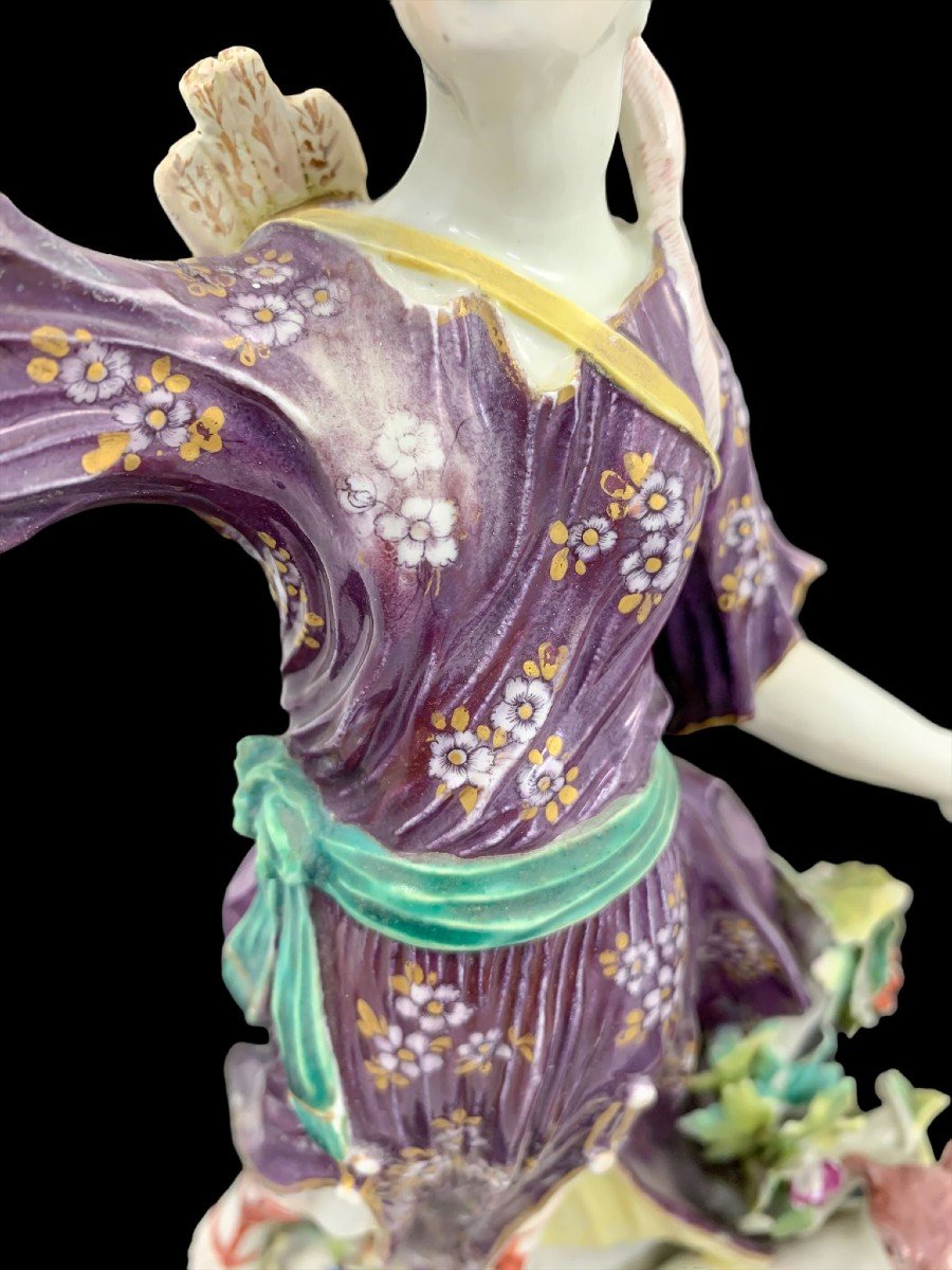 Figurine De Diana En Porcelaine Tendre De Derby, Période Patch, William Dusbury & Co, Ca.-photo-2