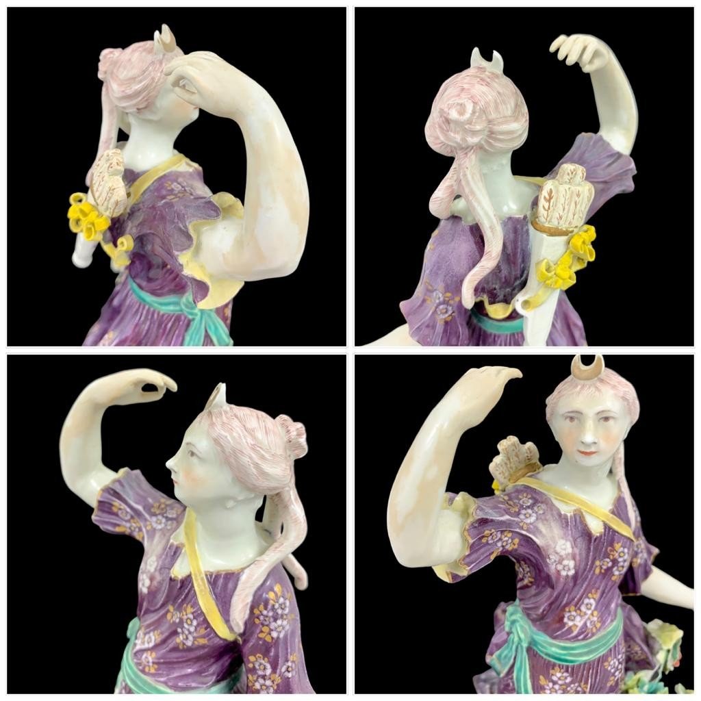 Figurine De Diana En Porcelaine Tendre De Derby, Période Patch, William Dusbury & Co, Ca.-photo-6