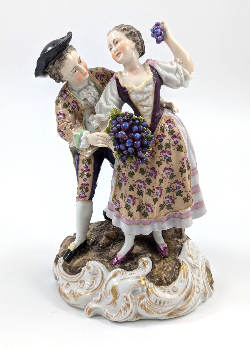 Antique Porcelain Figurine ,triebner, Ens & Eckert, Volkstedt, C. 1877