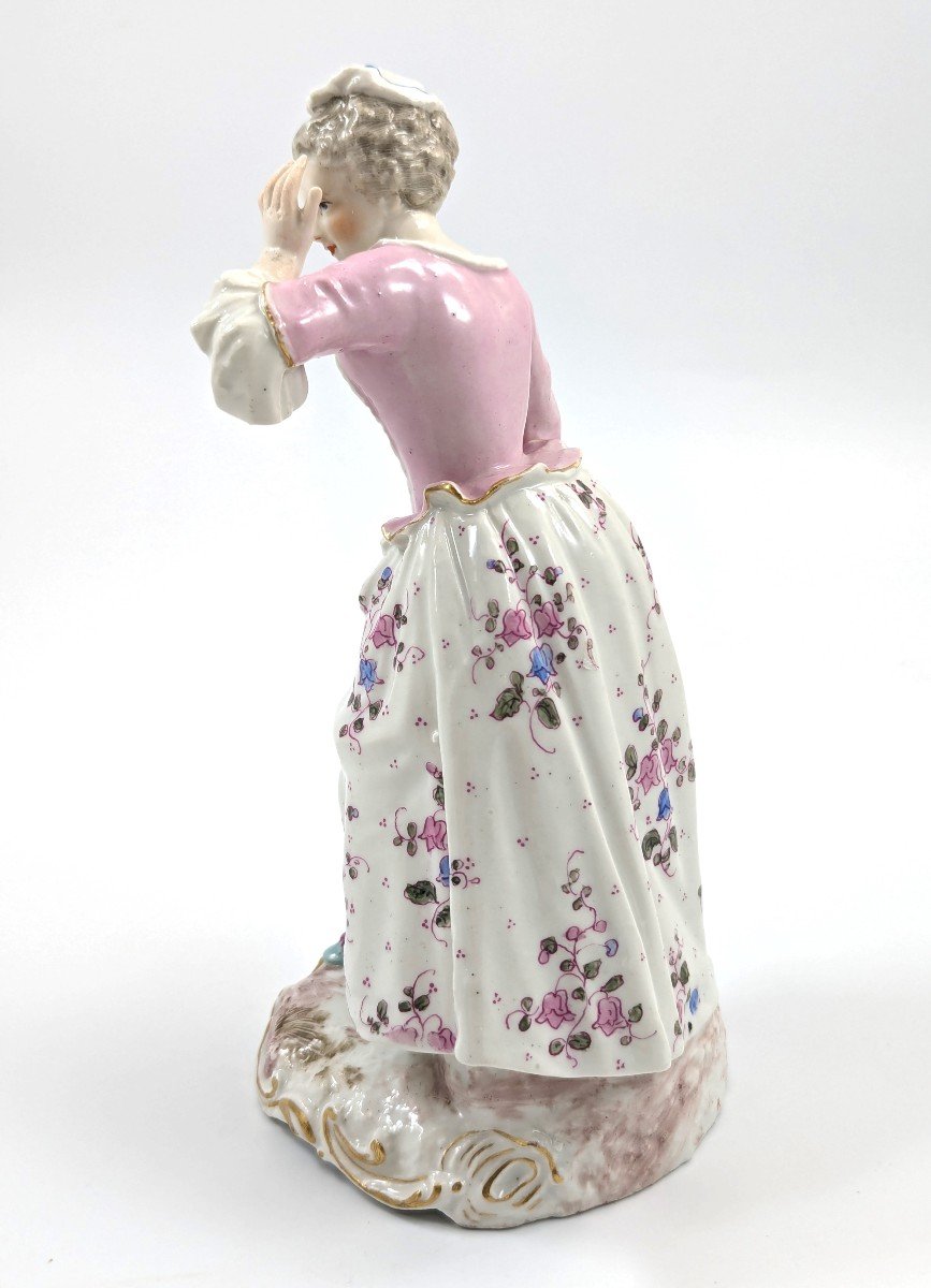 Antique Porcelain Figurine Of Young Woman, Samson, France, C. 1860.-photo-3