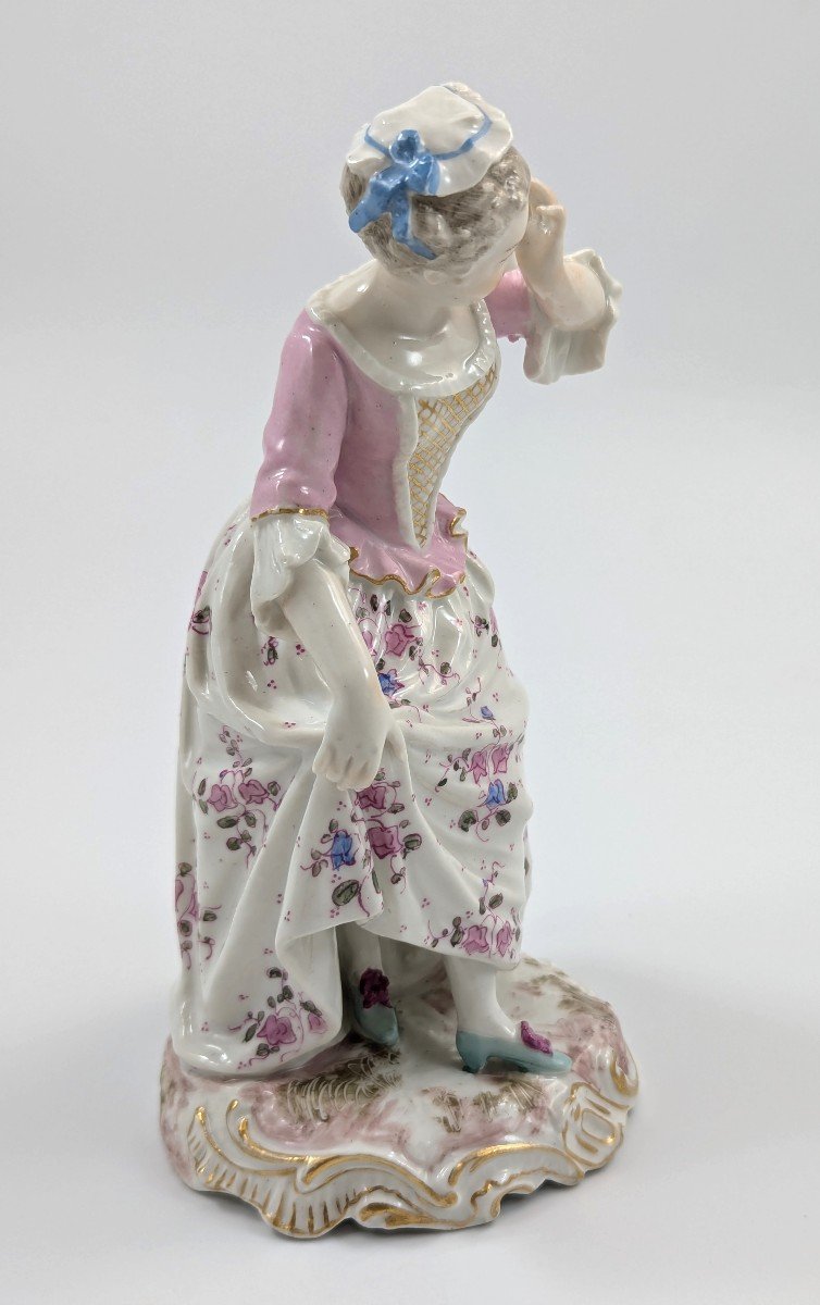 Antique Porcelain Figurine Of Young Woman, Samson, France, C. 1860.-photo-2