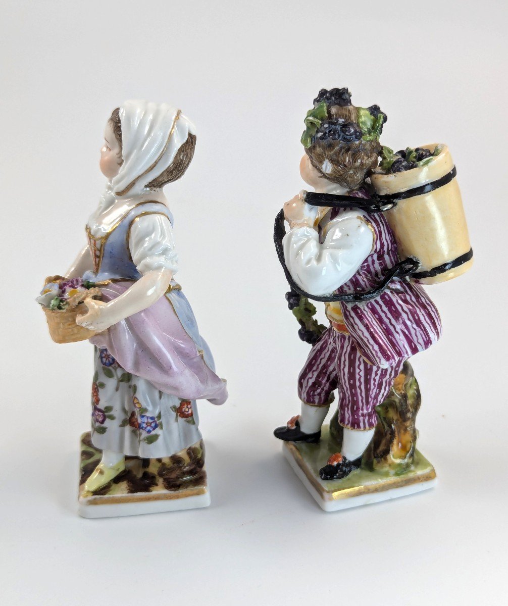 Anciennes Figurines d'Enfants En Porcelaine, Helena Wolfsohn, Vers 1880.-photo-2