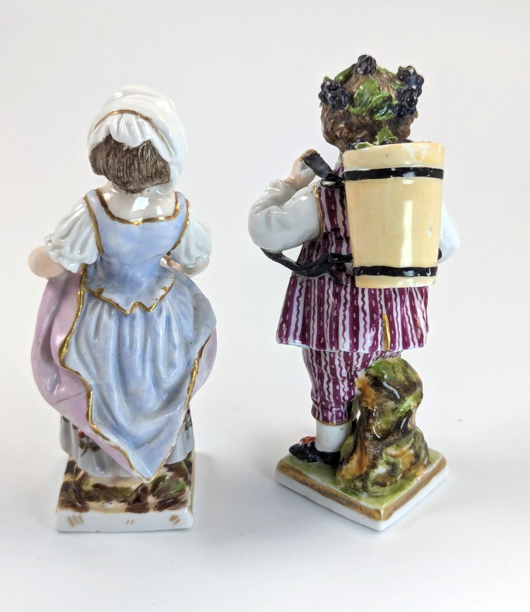 Anciennes Figurines d'Enfants En Porcelaine, Helena Wolfsohn, Vers 1880.-photo-3