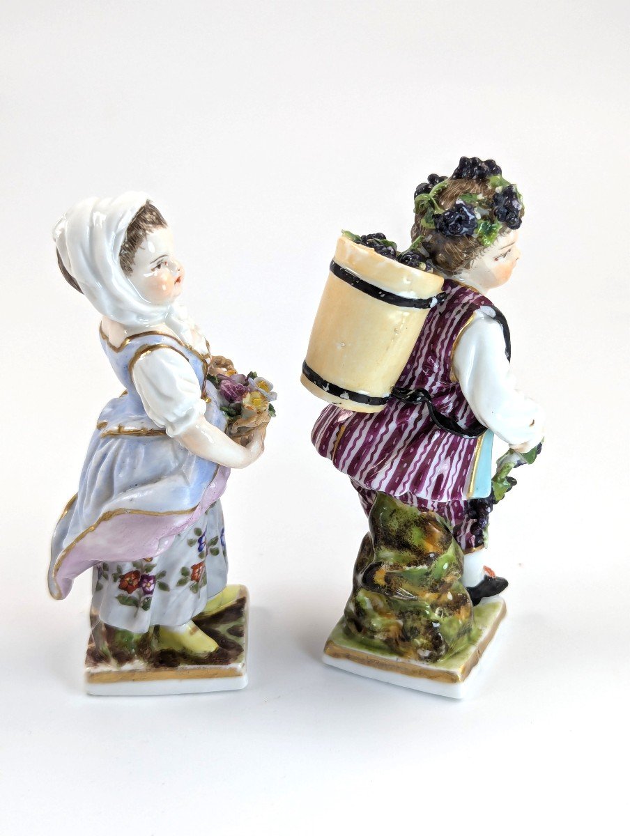 Anciennes Figurines d'Enfants En Porcelaine, Helena Wolfsohn, Vers 1880.-photo-4