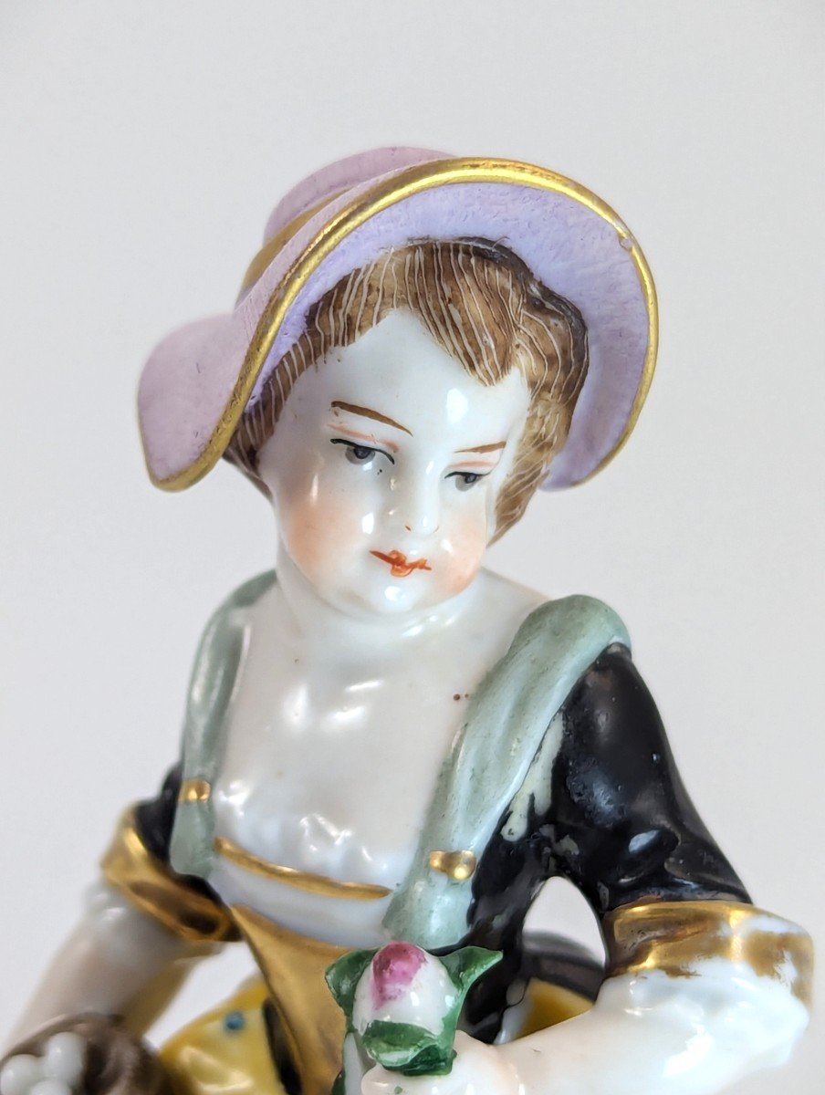 Figurines Anciennes De Fermier Et De Jardinier En Porcelaine, Dans Le Style De Chelsea, 19e Siè-photo-5