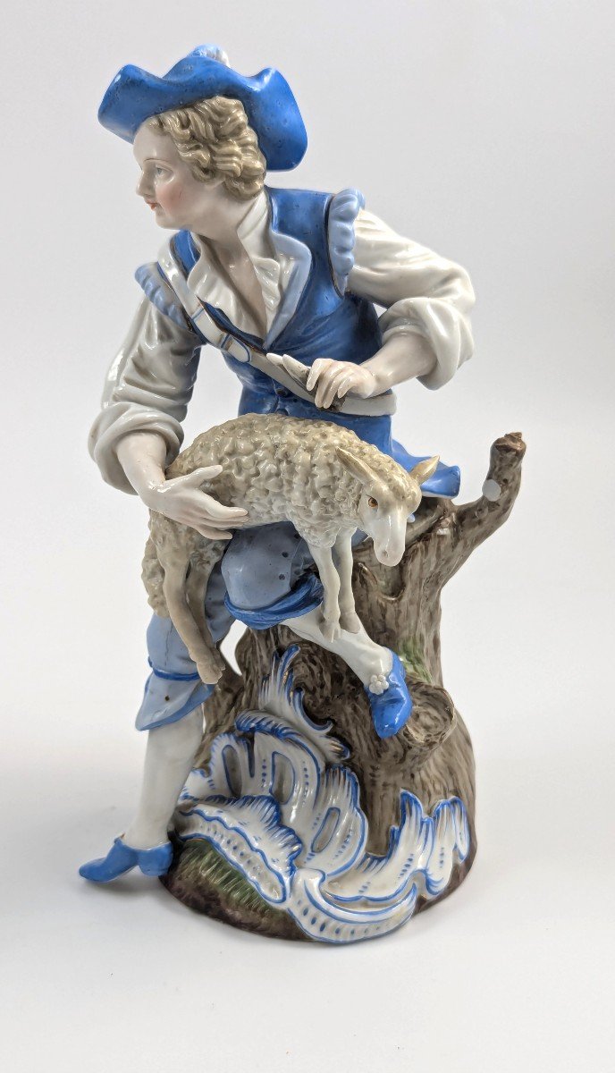 Figurine Ancienne En Porcelaine, Joseph Gaspard Robert, 18e S.-photo-3