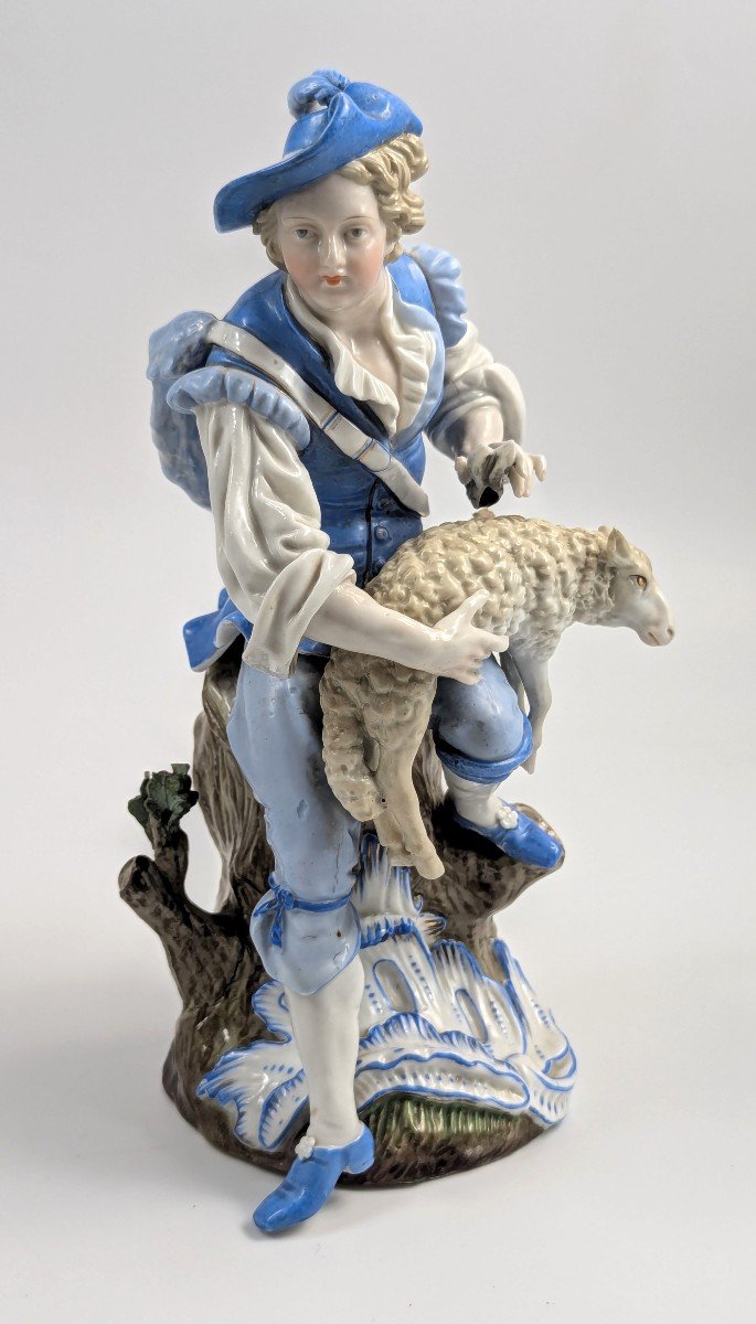 Figurine Ancienne En Porcelaine, Joseph Gaspard Robert, 18e S.