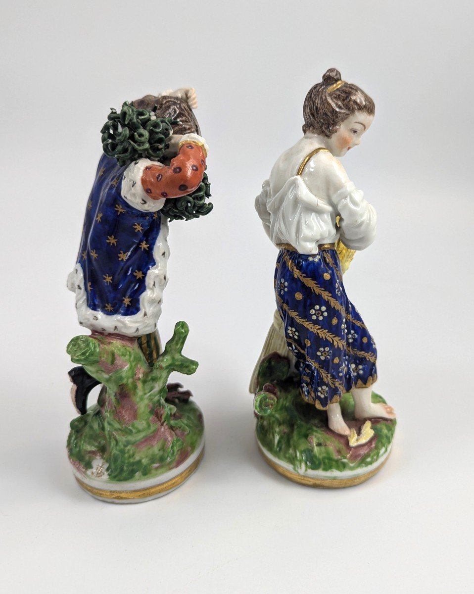 Porcelain Figurines - Seasons Allegorical, Chelsea-derby, C. 1770-photo-1