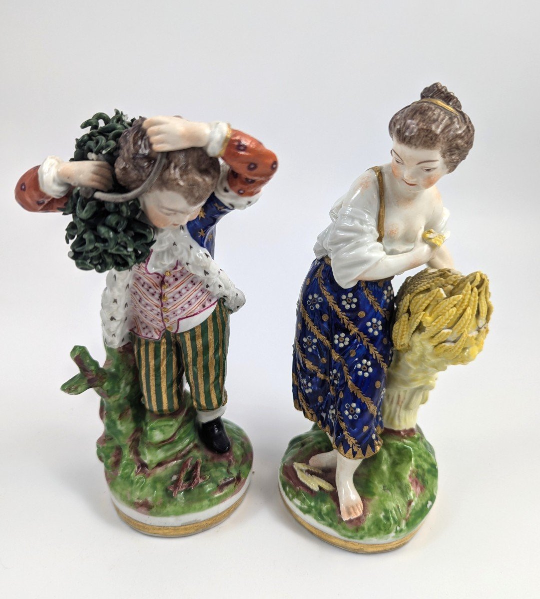 Porcelain Figurines - Seasons Allegorical, Chelsea-derby, C. 1770-photo-3