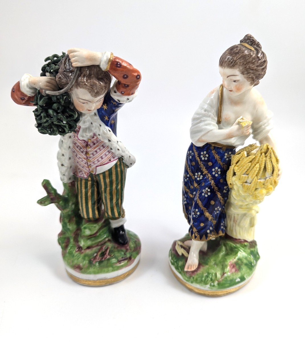 Porcelain Figurines - Seasons Allegorical, Chelsea-derby, C. 1770