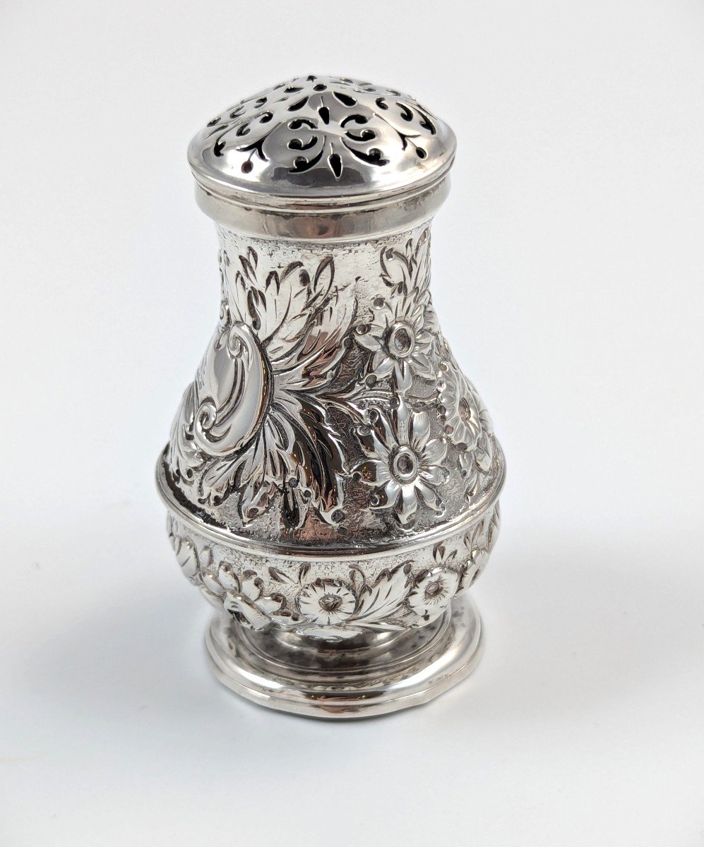 Antique Silver Sugar Caster, George Ii, 1738 – Very Rare-photo-2