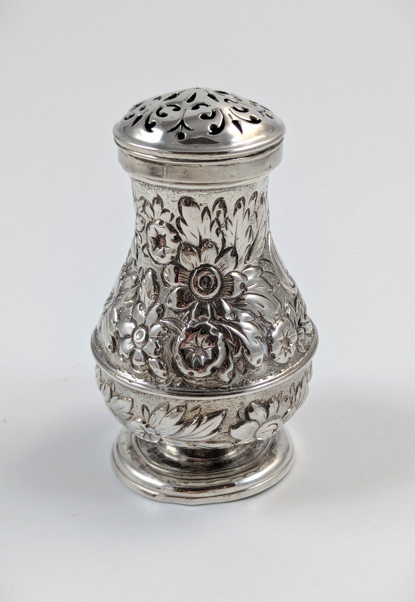 Antique Silver Sugar Caster, George Ii, 1738 – Very Rare-photo-4