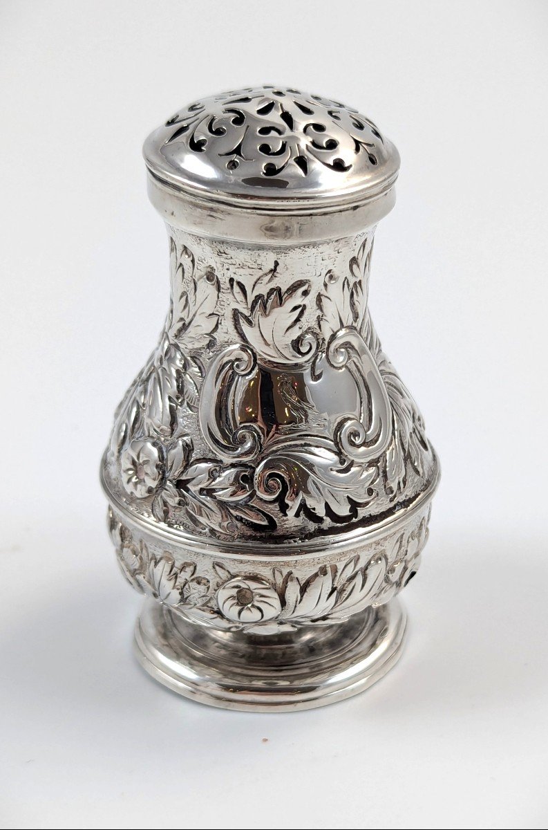 Antique Silver Sugar Caster, George Ii, 1738 – Very Rare-photo-2