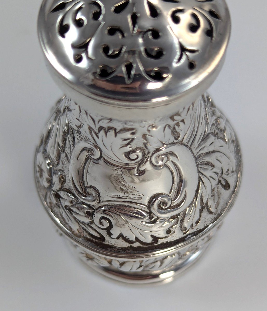 Antique Silver Sugar Caster, George Ii, 1738 – Very Rare-photo-4