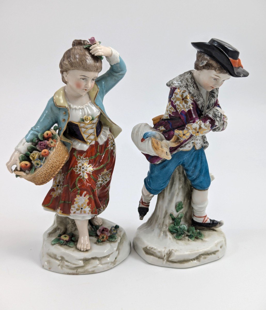 Figurines Anciennes En Porcelaine De La Série Des « Saisons », Samson, 19e Siècle-photo-2