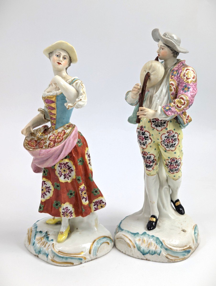 Antique Chelsea Porcelain Figurines, C. 1760-photo-2