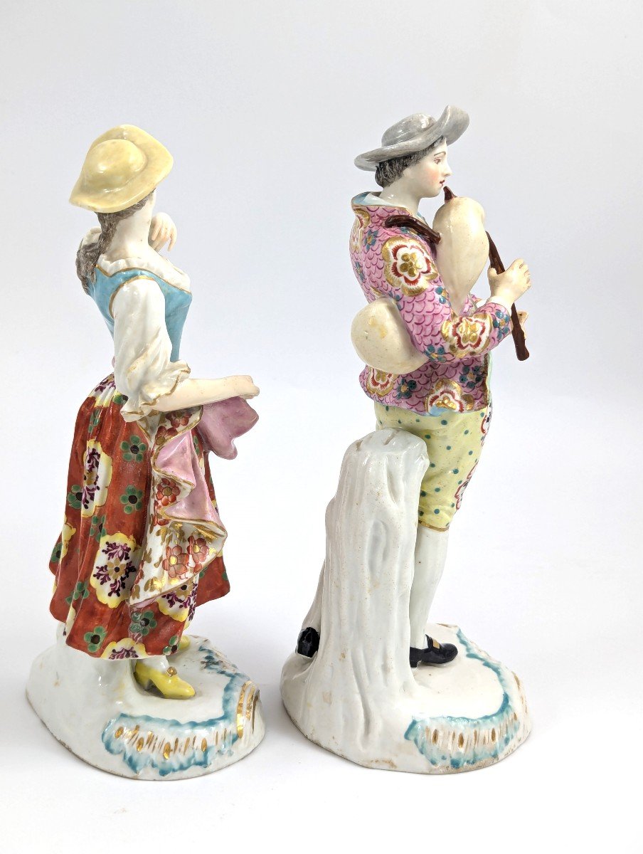 Antique Chelsea Porcelain Figurines, C. 1760-photo-1