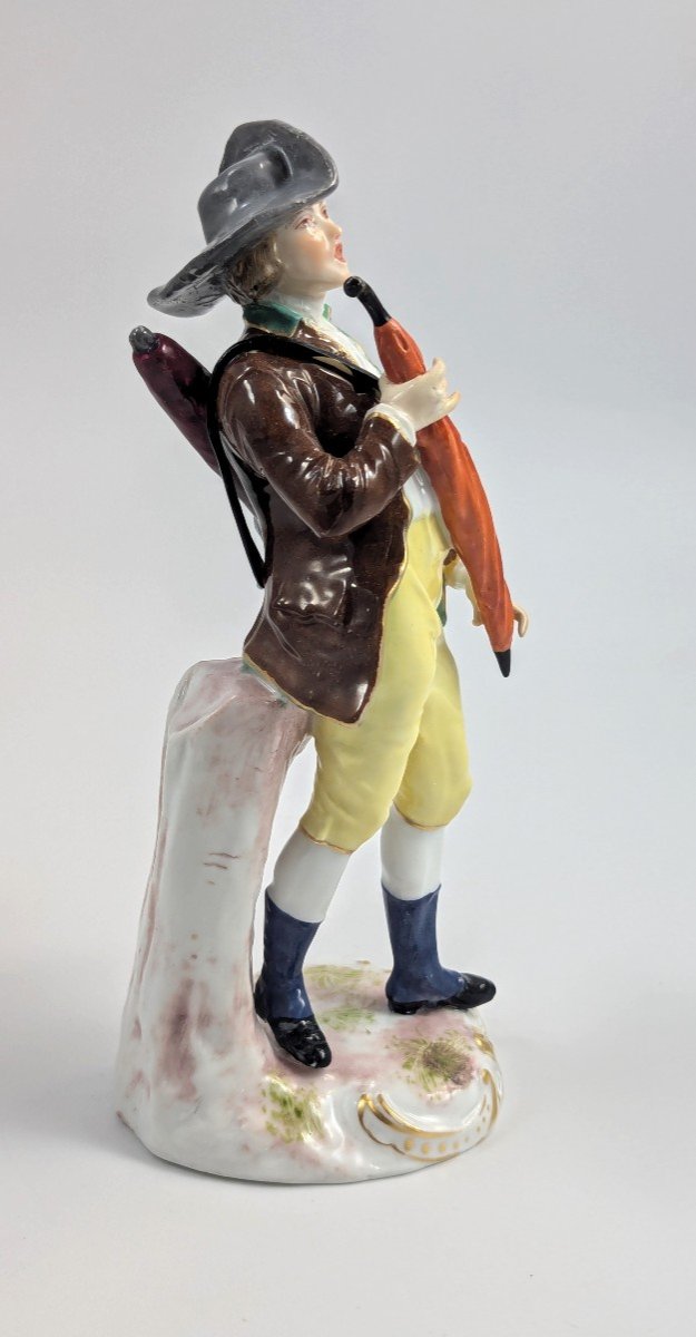 Porcelain Figurine “umbrella Seller,” Samson, France, 1860-photo-2