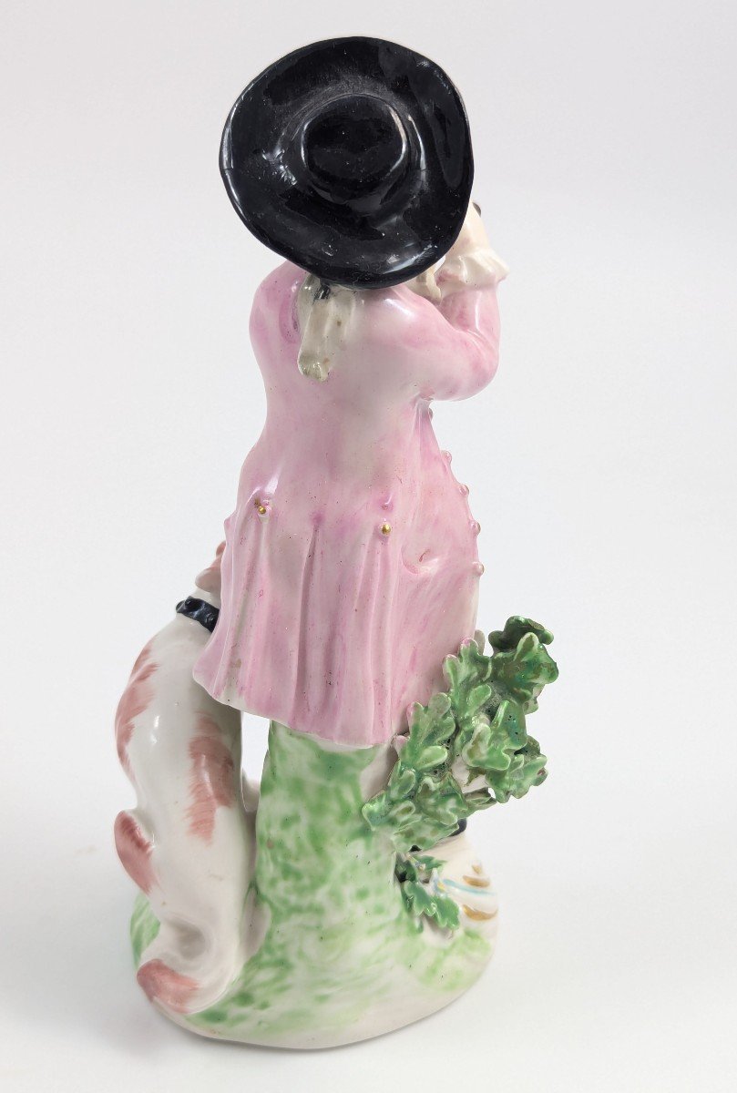 Figurine En Porcelaine De Derby Représentant Un Berger Avec Une Pipe, 1760-photo-1