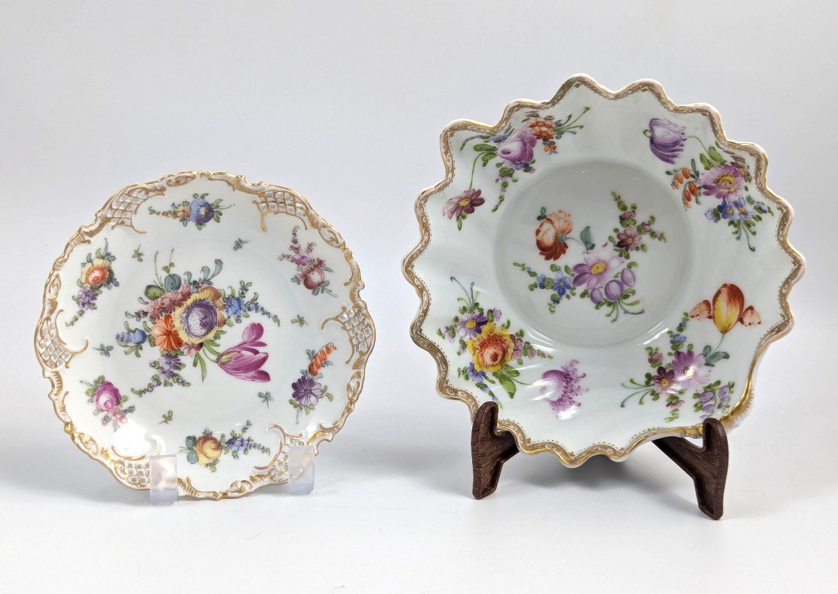 Bols/assiettes En Porcelaine d'Helena Wolfsohn, Dresde, Vers 1886.