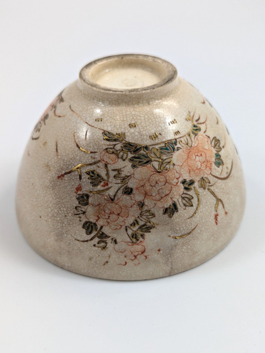 Bol à Thé Japonais (chawan), Style Ninsei Kyo-ware, Fin De La Période Edo (1800-1849)-photo-8