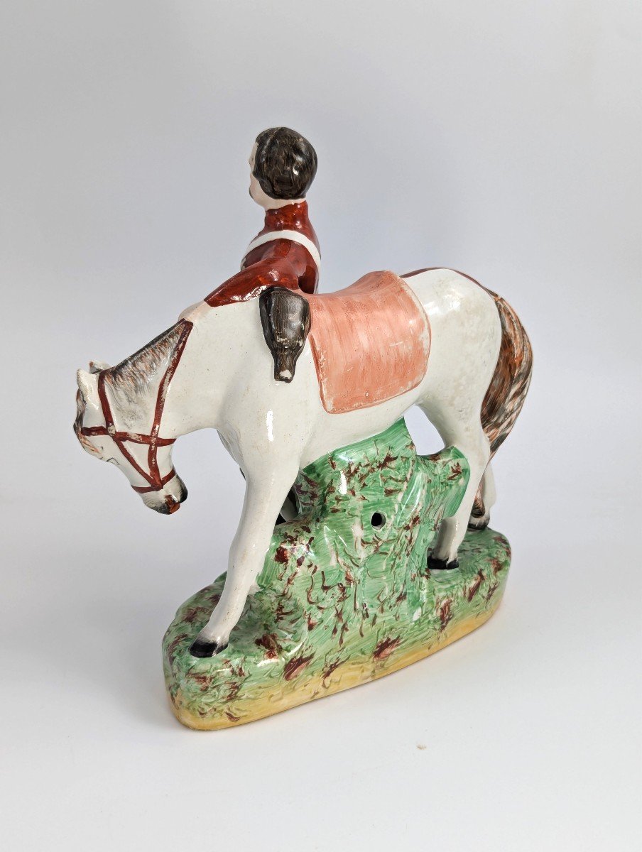 Staffordshire Pottery Figurine Of General Napier With Horse, Thomas Parr, C. 1860-photo-3